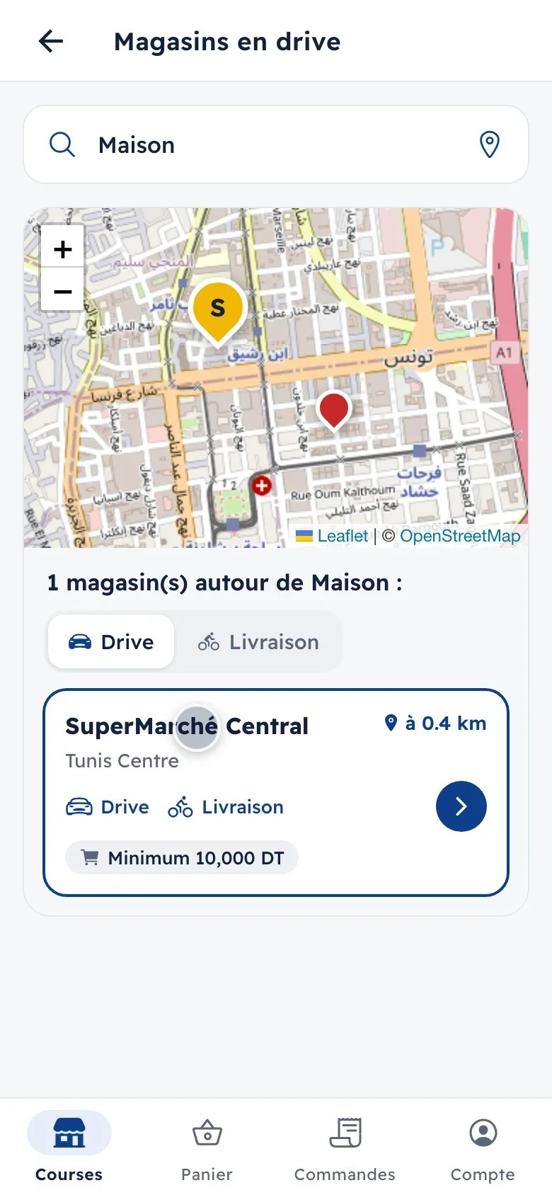 OpiBag : la carte des magasins proches